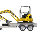REMORQUE DE CHANTIER POUR LE TRANSPORT D’UNE MINI PELLE – UNITRAILER STARK 3 260 – Image 4