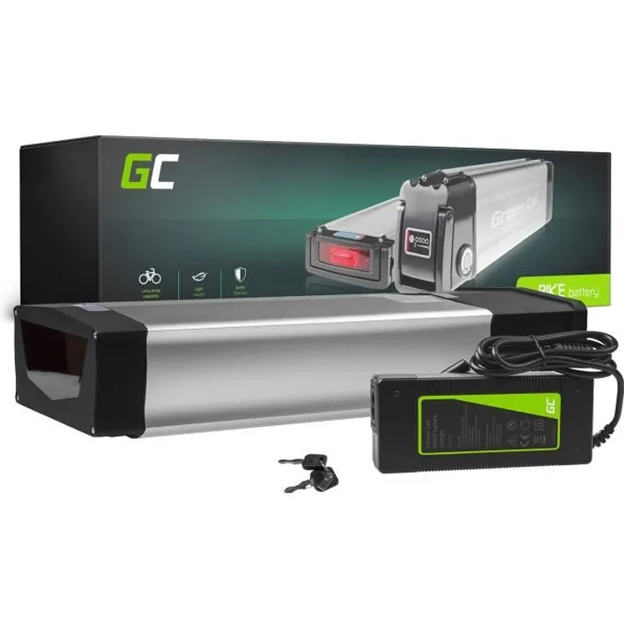 Batterie vélo électrique Green Cell® 48V – 20Ah Li-Ion Rear Rack avec chargeur