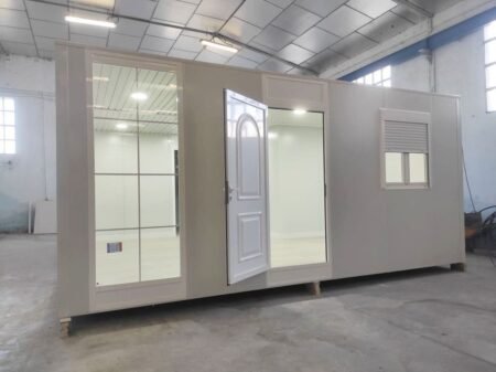 Maison modulaire FR6-BLANCO – 50 m² | Conteneur-2 Chambres, Salon, Cuisine et Salle de Bain